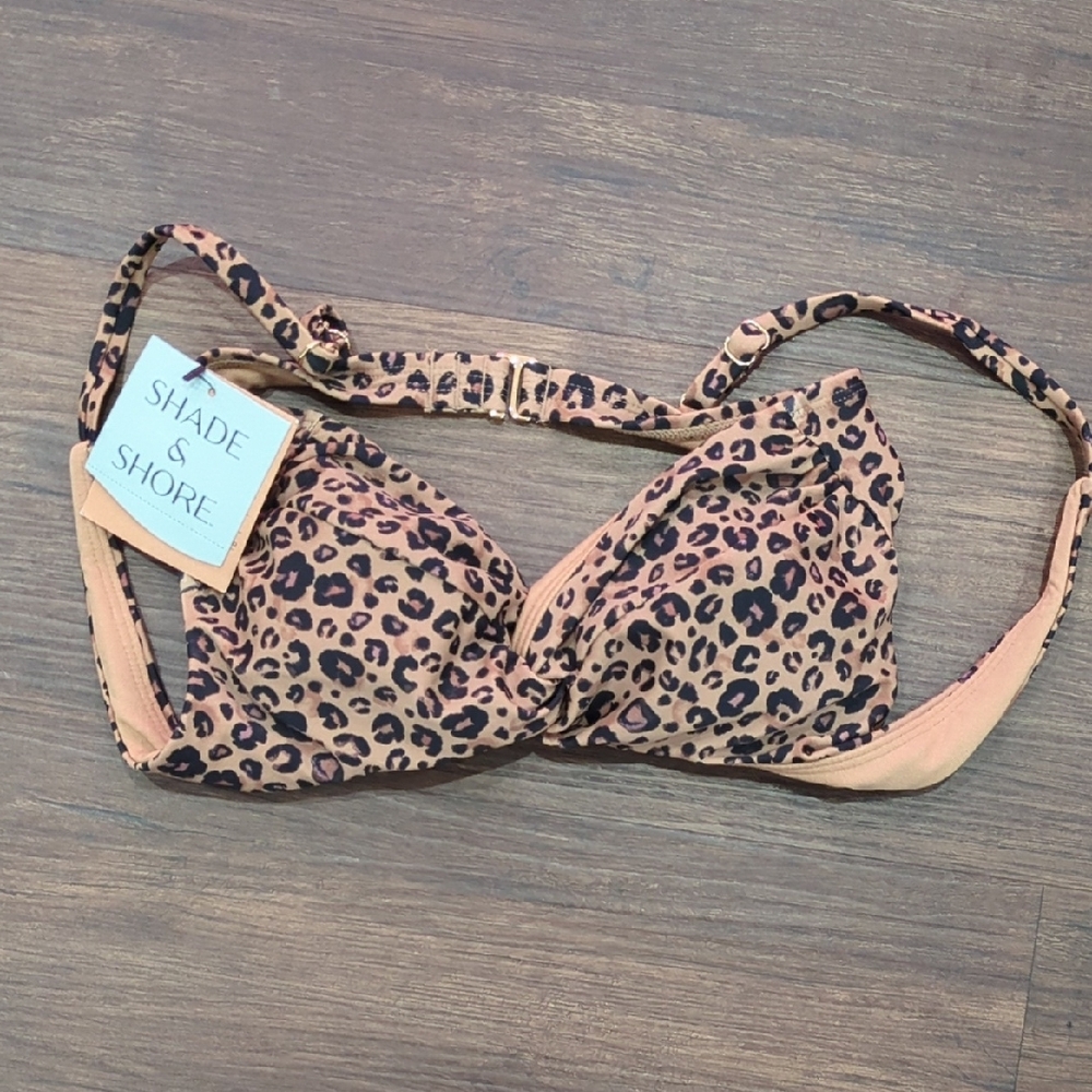 (NEW) Shade & Shore Leopard Print Bra